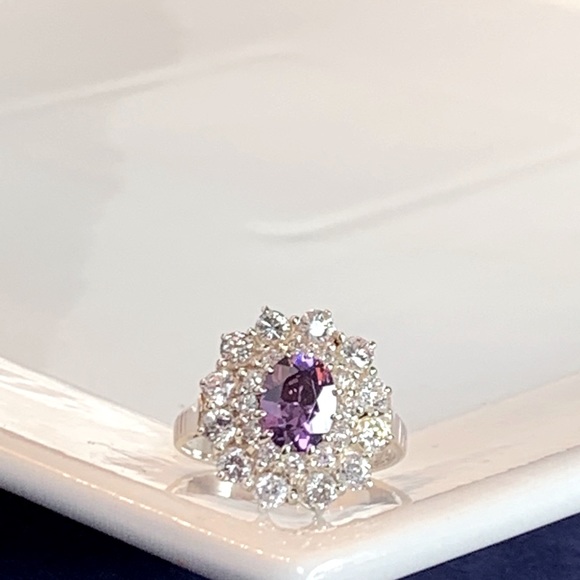 Gorgeous amethyst color, cz. 925. Silver ring❤️ - Picture 5 of 5